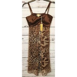 Cathaya Leopard Print Dress Party Animal Silky